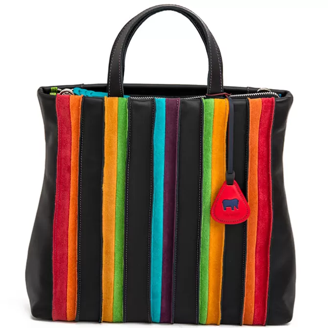 Cabas Laguna En Cuir Et En Daim Grand Format Noir | Mywalit Cheap