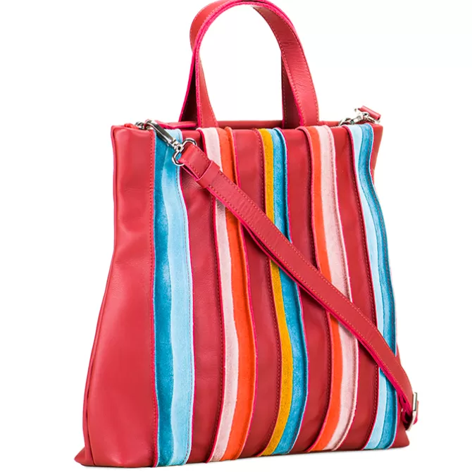 Cabas Laguna En Cuir Et En Daim Grand Format Vesuvio | Mywalit Shop