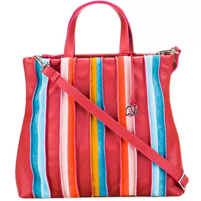 Cabas Laguna En Cuir Et En Daim Grand Format Vesuvio | Mywalit Shop