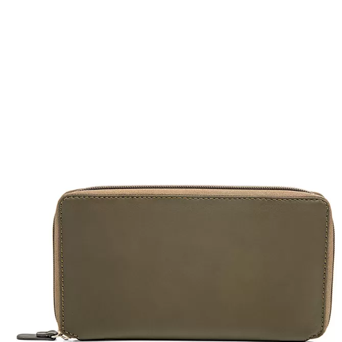 Pochette/Portefeuille De Voyage Zippe Olive | Mywalit Sale