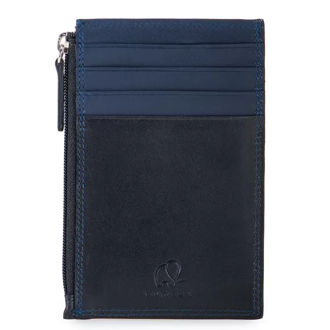 Porte-Cartes Rfid Avec Porte-Monnaie Noir-Bleu | Mywalit Store