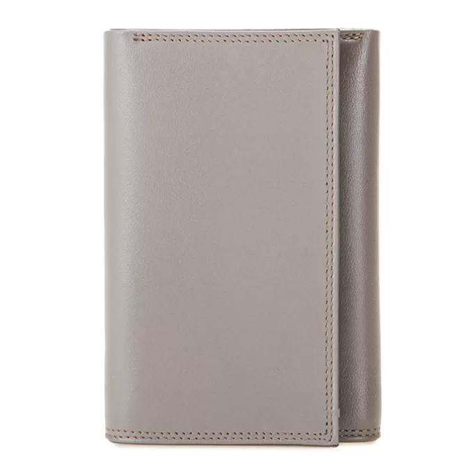 Portefeuille A Trois Volets Homme Avec Zip Nappa Fumo | Mywalit New