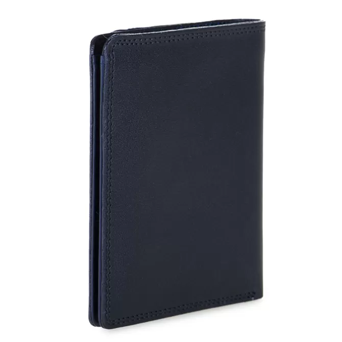 Portefeuille Avec Porte-Monnaie Plat Noir-Bleu | Mywalit Outlet