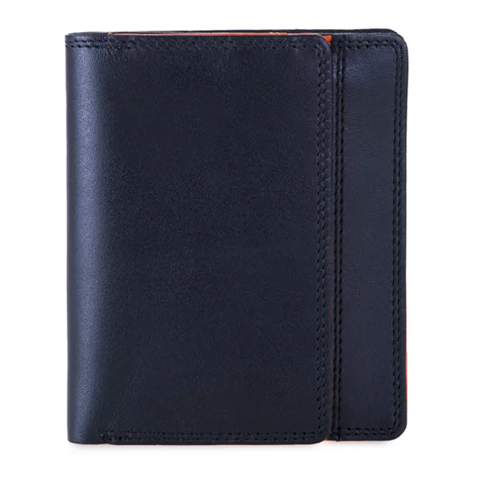 Portefeuille Avec Porte-Monnaie Plat Noir-Orange | Mywalit Online