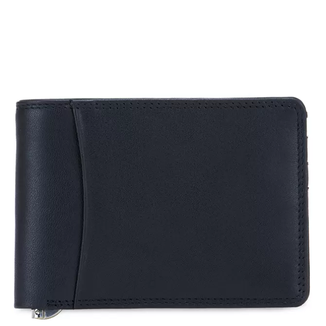 Portefeuille Mince Rfid Avec Pince A Billets Nappa Noir | Mywalit Hot