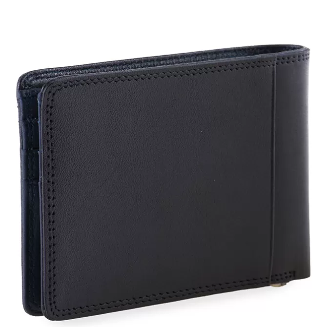 Portefeuille Mince Rfid Avec Pince A Billets Noir-Bleu | Mywalit Clearance