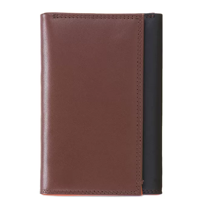Portefeuille Rfid A Trois Volets Homme Avec Zip Nappa Cacao | Mywalit Best