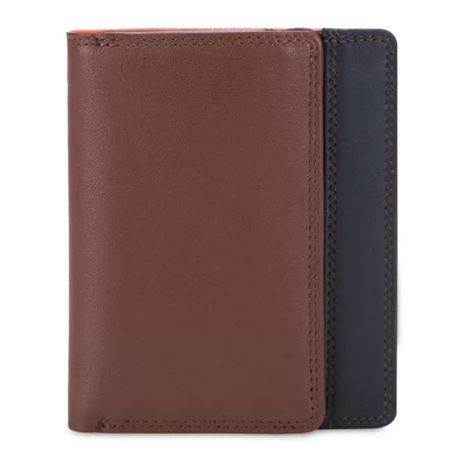 Portefeuille Rfid Avec Porte-Monnaie Plat Nappa Cacao | Mywalit Store