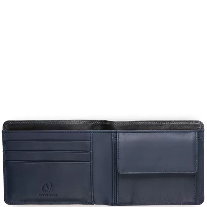 Portefeuille Standard Rfid Pour Homme Avec Poche A Monnaie Noir-Bleu | Mywalit Outlet