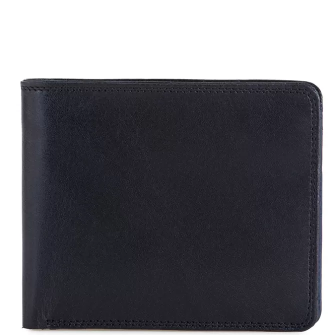 Portefeuille Standard Rfid Pour Homme Avec Poche A Monnaie Noir-Bleu | Mywalit Outlet