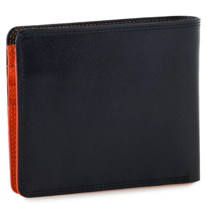 Portefeuille Standard Rfid Pour Homme Avec Poche A Monnaie Noir-Orange | Mywalit New