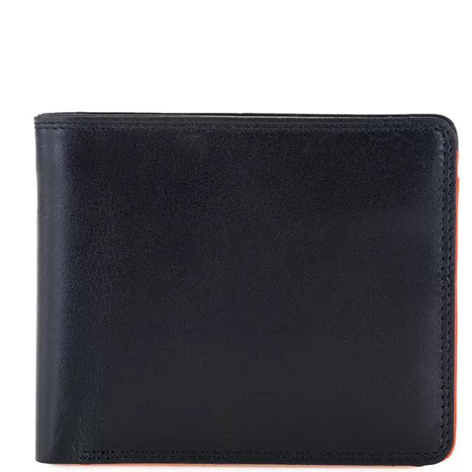 Portefeuille Standard Rfid Pour Homme Avec Poche A Monnaie Noir-Orange | Mywalit New