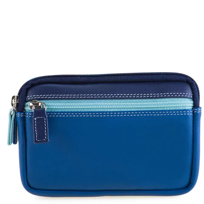 Porte-Monnaie A Double Zip En Cuir Petit Format Denim | Mywalit Discount