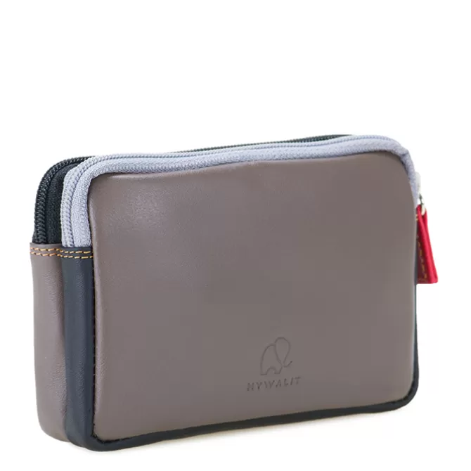 Porte-Monnaie A Double Zip En Cuir Petit Format Fumo | Mywalit Flash Sale